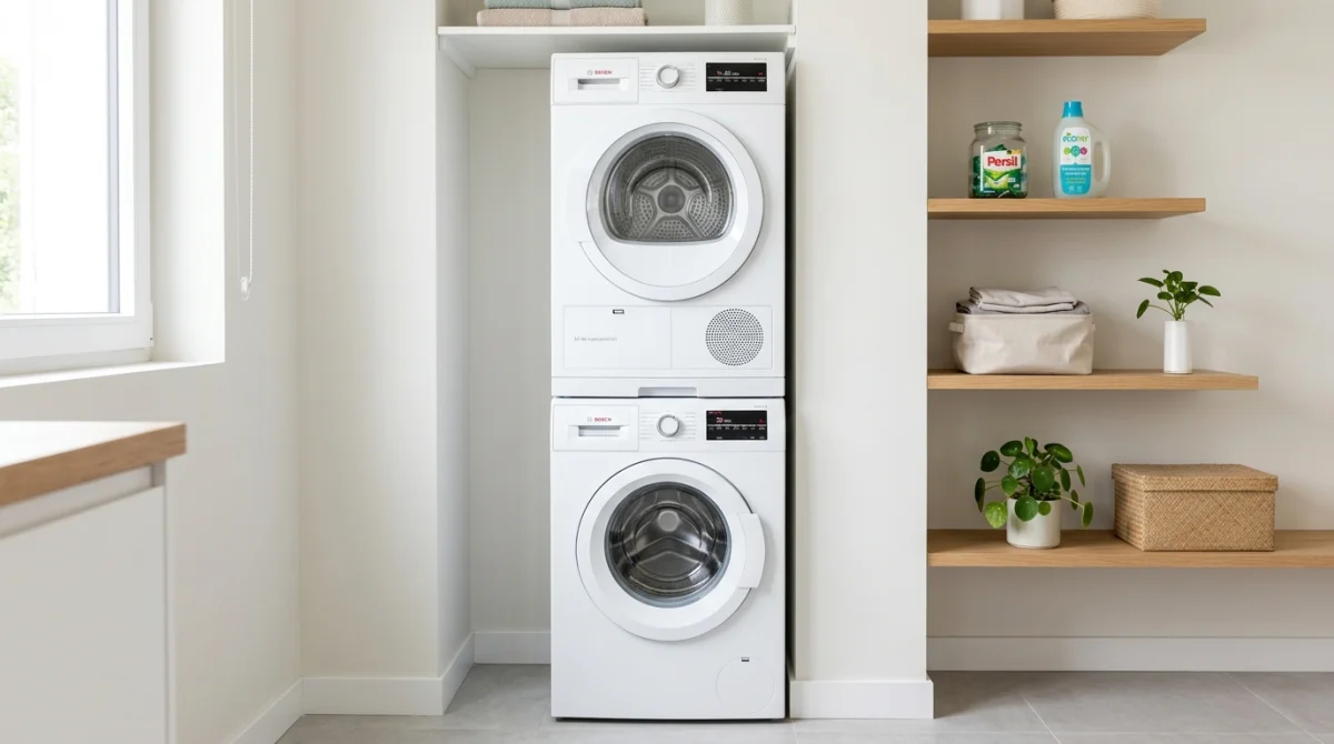 comment superposer machine a laver et seche linge